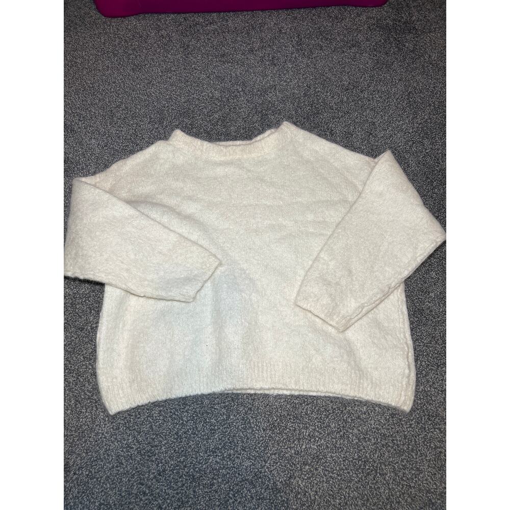 Free people alpaca wool all white  sweater size xs